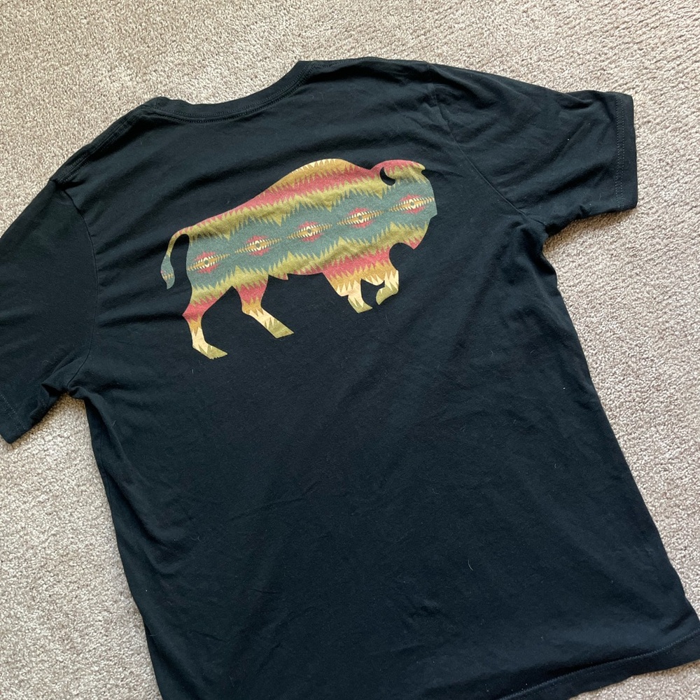 Pendleton Black Bison Print Tee - Picture 2 of 4